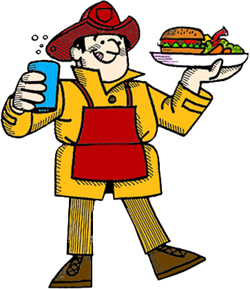 Image of Firefighter at picnic